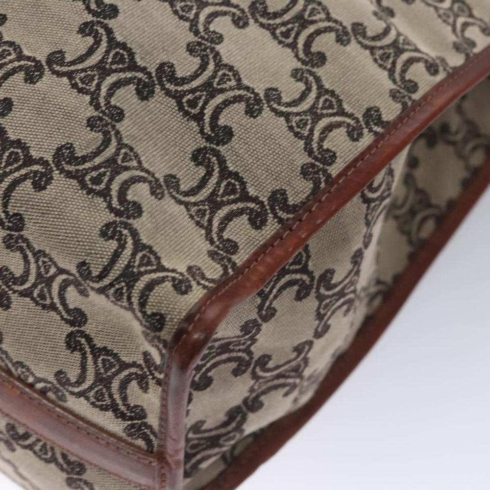 CELINE Paris Macadam Canvas Tote Bag Beige Brown gold Auth bs23078 - Picture 16 of 16